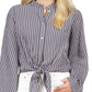 Camisa Michael Kors Halo Tie Hem Azul