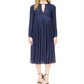 Vestido midi plissado Michael Michael Kors azul