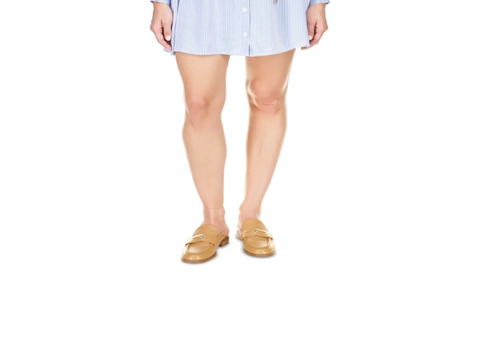 Vestido camisa de cetim listrado Michael Kors azul