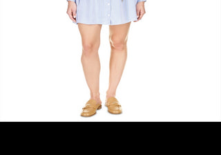 Vestido camisa de cetim listrado Michael Kors azul