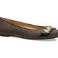 Sapatilhas femininas Michael Kors Jilly Ballet, marrom, tamanho 11