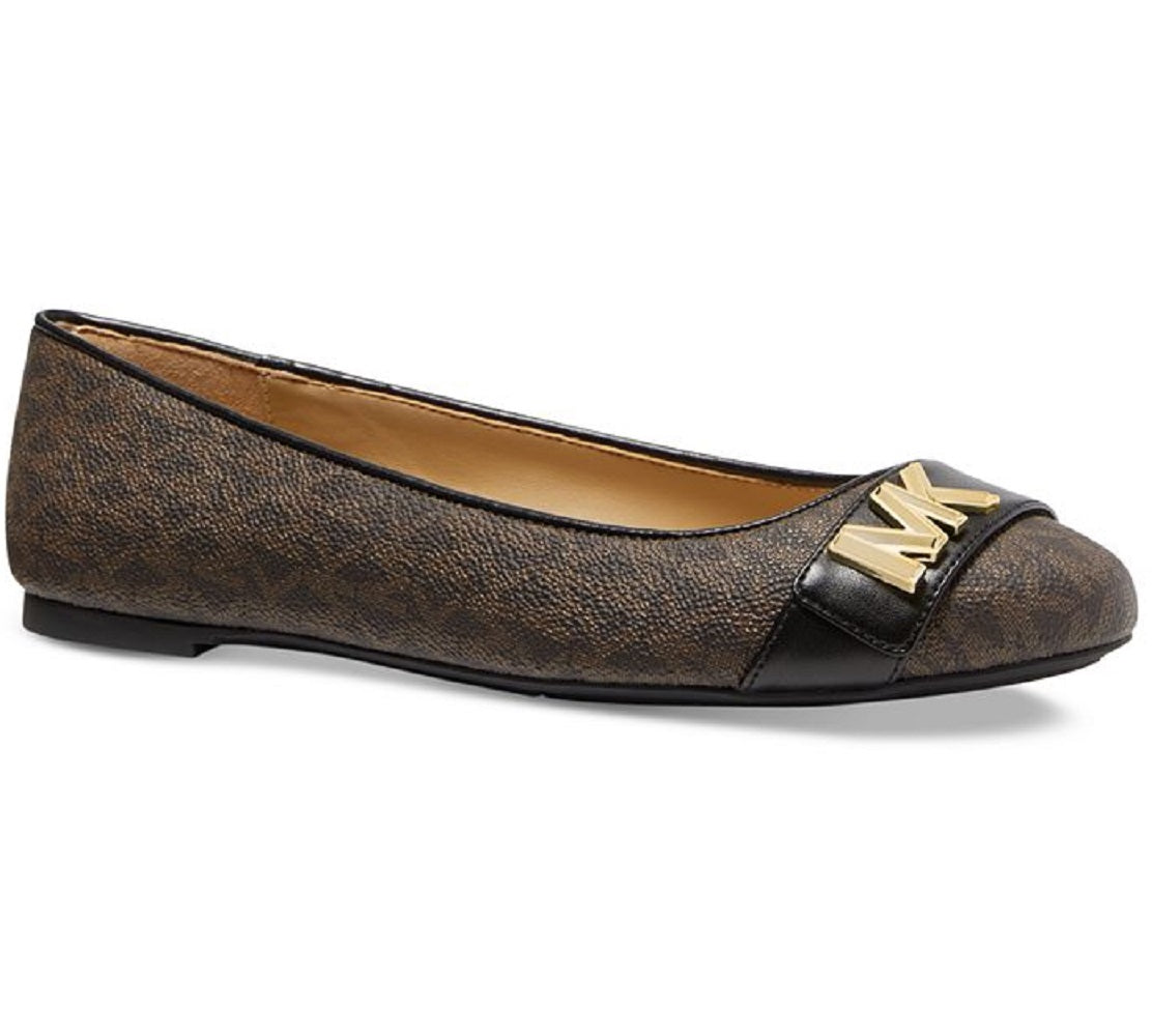 Sapatilhas femininas Michael Kors Jilly Ballet, marrom, tamanho 11