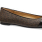 Sapatilhas femininas Michael Kors Jilly Ballet, marrom, tamanho 11