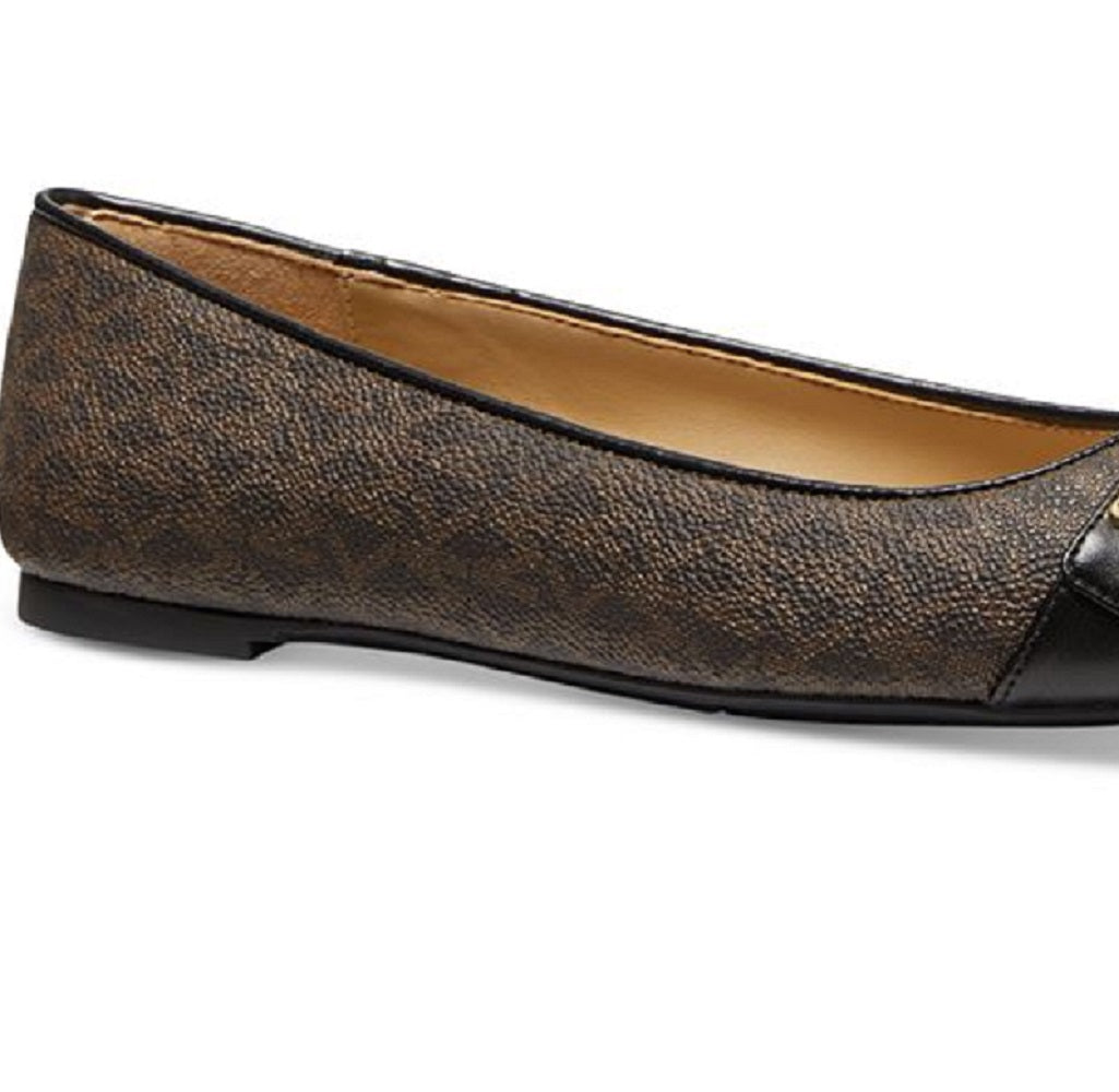 Sapatilhas femininas Michael Kors Jilly Ballet, marrom, tamanho 11