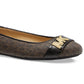 Sapatilhas femininas Michael Kors Jilly Ballet, marrom, tamanho 11