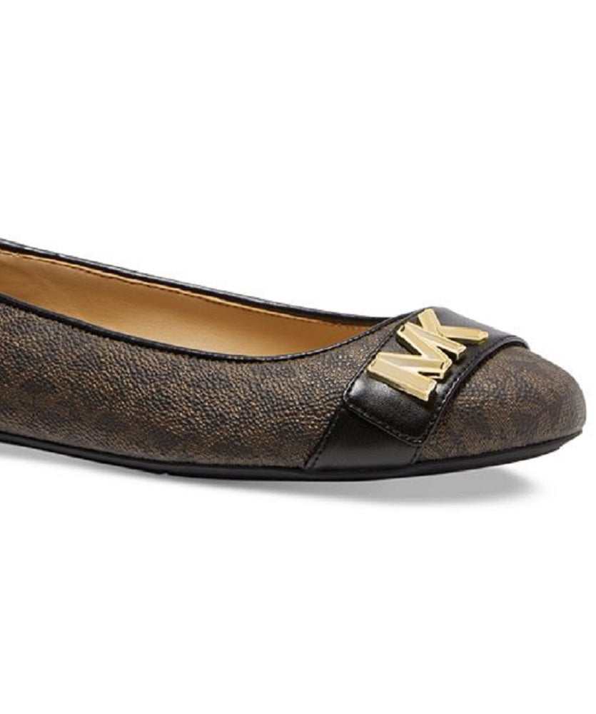 Sapatilhas femininas Michael Kors Jilly Ballet, marrom, tamanho 11