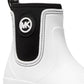 Botas de chuva femininas Michael Kors Tucker Pull On, pretas, tamanho 8