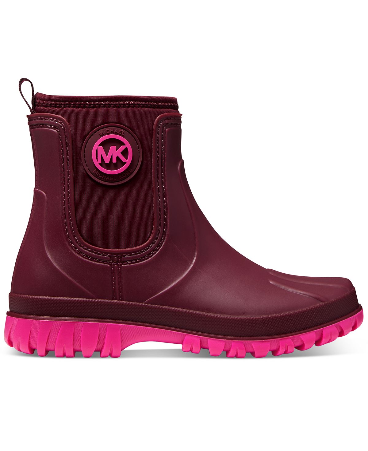 Botas de chuva femininas Michael Kors Tucker Pull On, vermelhas, tamanho 6M