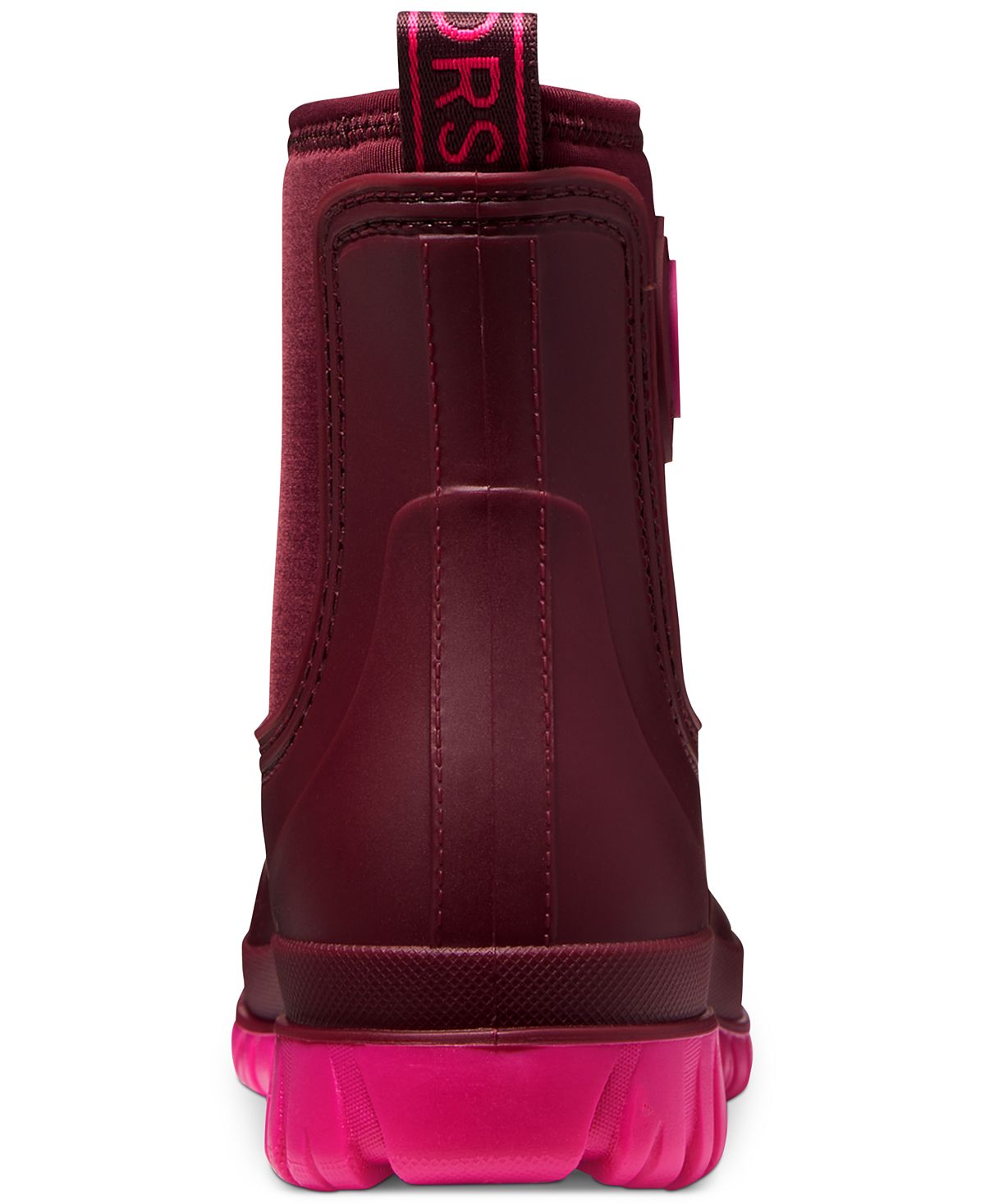 Botas de chuva femininas Michael Kors Tucker Pull On, vermelhas, tamanho 6M