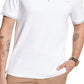 Camisa polo masculina Michael Kors Greenwich, branca, tamanho pequeno