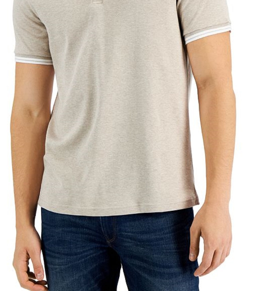 Camisa Polo Masculina Michael Kors Greenwich Bege Tamanho Médio