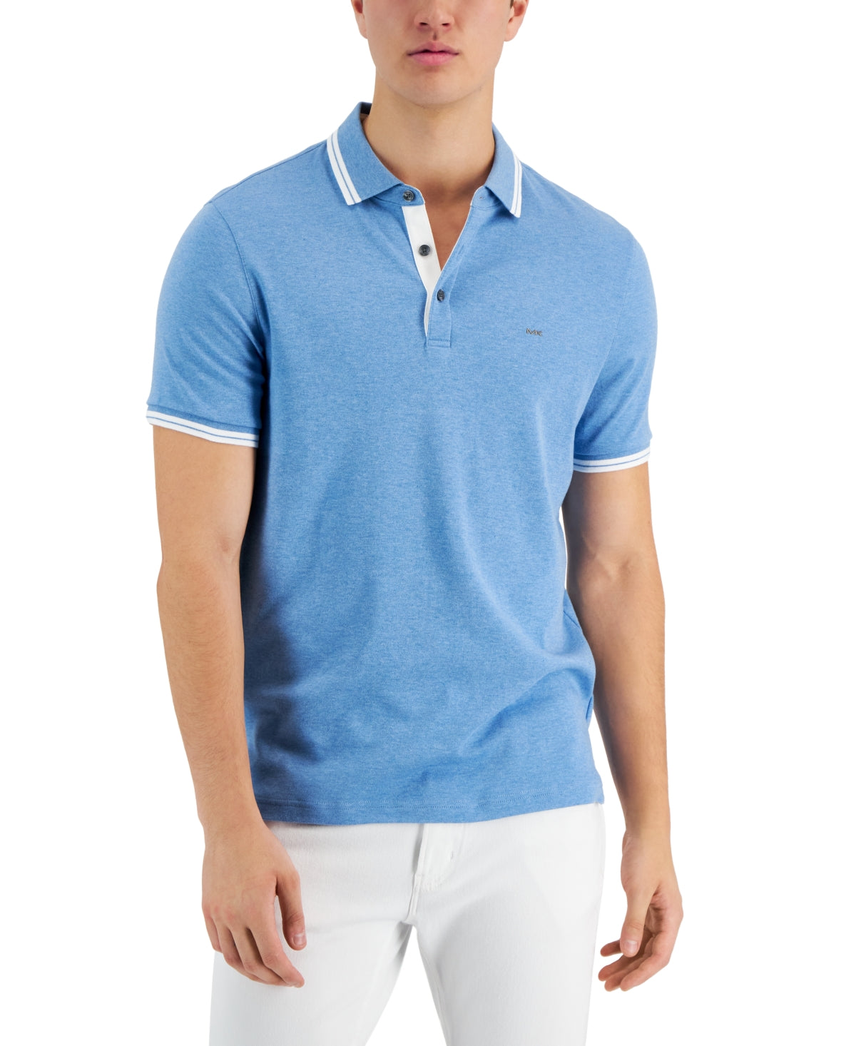 Camisa polo masculina Michael Kors Greenwich azul tamanho grande