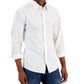 Camisa social masculina Michael Kors com estampa de margaridas e ajuste slim, branca, tamanho grande