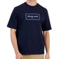 Camiseta masculina com logotipo da Michael Kors, azul, tamanho grande