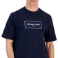 Camiseta masculina com logotipo da Michael Kors, azul, tamanho extragrande