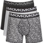 Cuecas boxer masculinas Michael Kors Performance de algodão, pretas, tamanho GG, pacote com 3