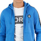 Moletom com capuz masculino Michael Kors com fita de logotipo, azul, tamanho médio
