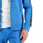Moletom com capuz masculino Michael Kors com fita de logotipo, azul, tamanho médio