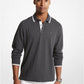 Polo Michael Kors Greenwich Masculino Manga Longa Cinza Tamanho Médio