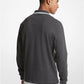 Polo Michael Kors Greenwich Masculino Manga Longa Cinza Tamanho Médio