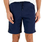 Shorts de lã com fita de logotipo Michael Kors masculino, azul, tamanho grande