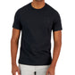 Camiseta masculina Michael Kors de manga curta com logotipo bordado, preta, tamanho grande