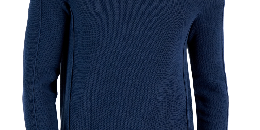 Suéter masculino Michael Kors com gola redonda tingido azul, tamanho extragrande