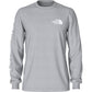 Camiseta de manga comprida masculina The North Face TNF Sleeve Hit, cinza, tamanho médio