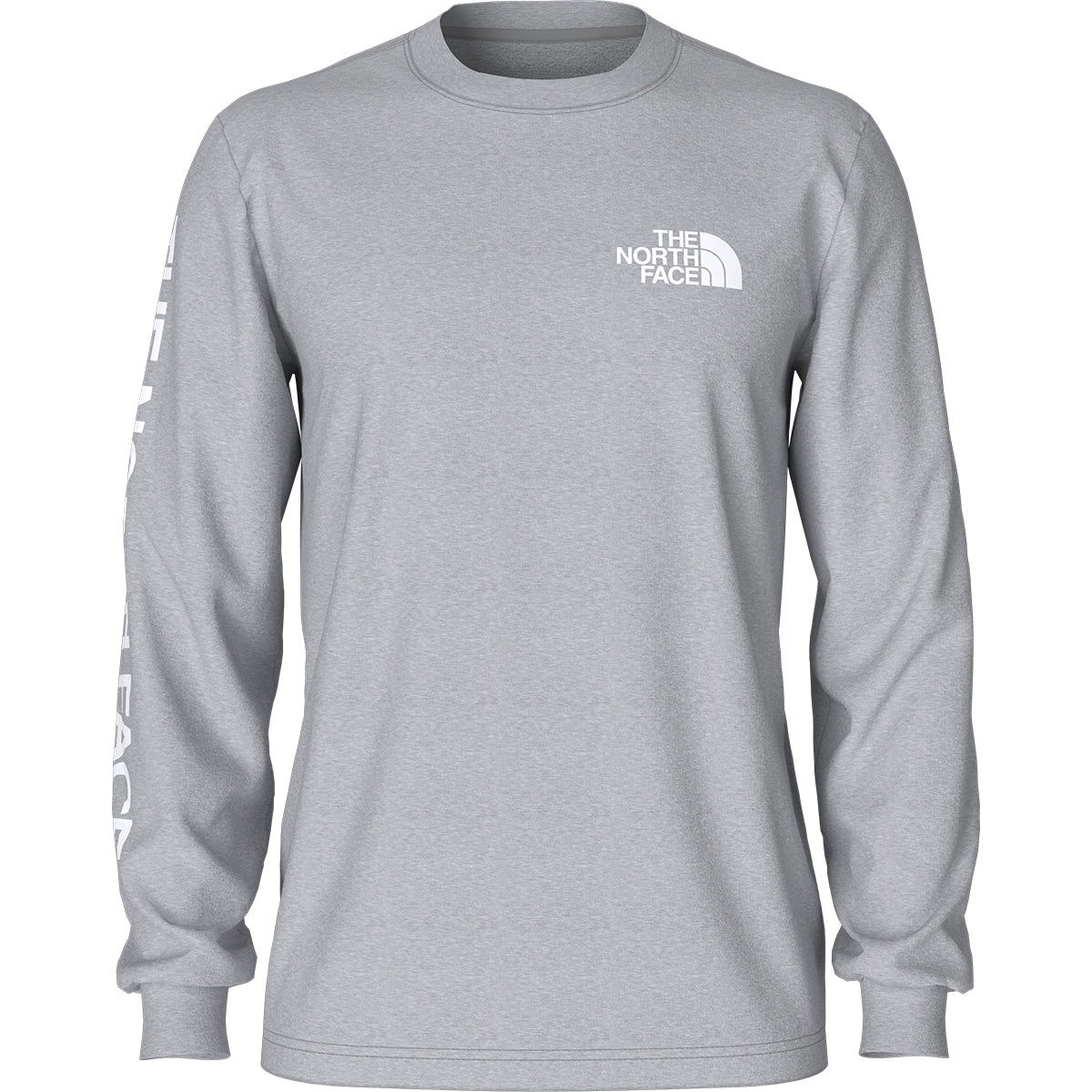 Camiseta de manga comprida masculina The North Face TNF Sleeve Hit, cinza, tamanho médio