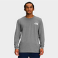 Camiseta de manga comprida masculina The North Face TNF Sleeve Hit, cinza, tamanho médio