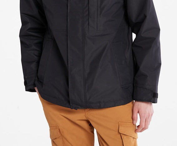 Jaqueta impermeável Timberland Benton 3 em 1 masculina, preta, tamanho grande