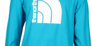 Camiseta gráfica de gola redonda de algodão masculina The North Face, azul, tamanho XX-G