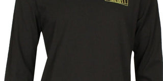 Camiseta masculina The North Face de algodão com estampa de manga comprida, preta, tamanho pequeno