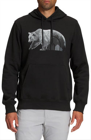 Moletom com capuz masculino The North Face com logotipo de urso, preto, tamanho XX-G