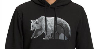 Moletom com capuz masculino The North Face com logotipo de urso, preto, tamanho XX-G