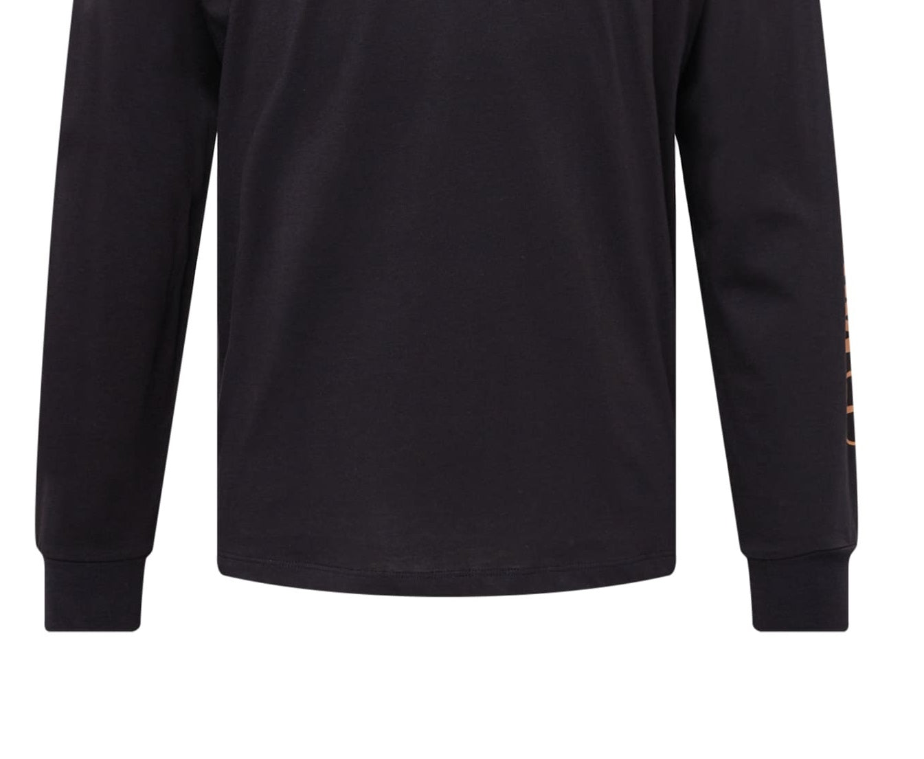 Camiseta Timberland Masculina Manga Longa com Logo e Peito Preto Tamanho Grande