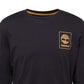 Camiseta Timberland Masculina Manga Longa com Logo e Peito Preto Tamanho X-G