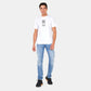Camiseta Timberland Masculina Back Stack Logo Camuflada Branca Tamanho Grande