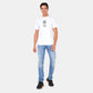 Camiseta Timberland Masculina Back Stack Logo Camuflada Branca Tamanho X-G