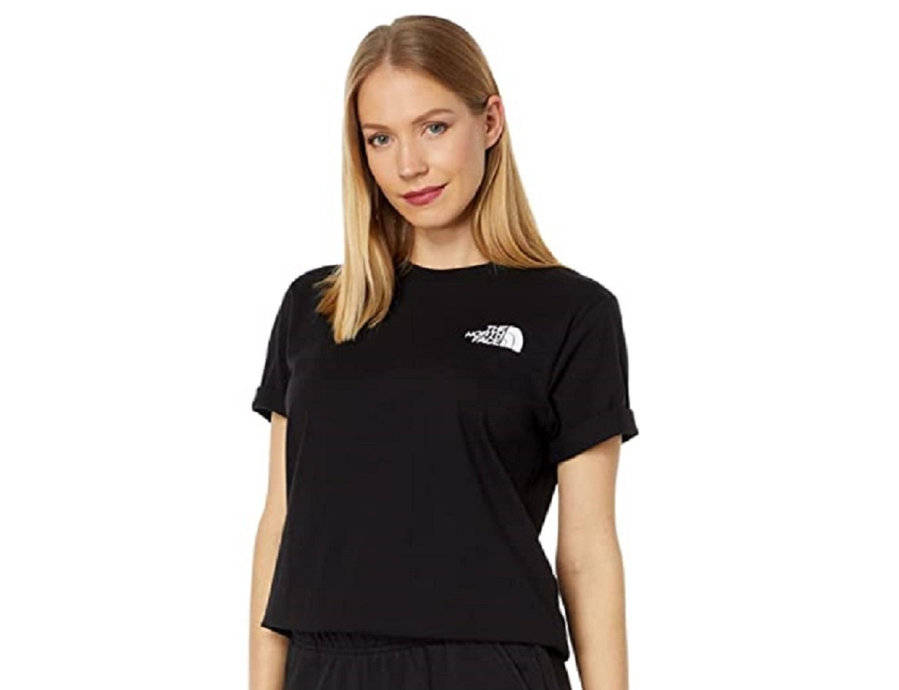 Camiseta feminina de manga curta The North Face Box Nse preta, tamanho X-S