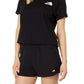 Camiseta feminina de manga curta The North Face Box Nse preta, tamanho X-S