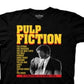 Camiseta gráfica masculina com pôster Pulp Fiction da Ripple Junction, preta, tamanho médio