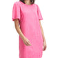 Vestido de algodão Cove feminino esplêndido rosa tamanho extragrande