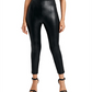 Leggings femininas de couro sintético de cintura alta BCBGMAXAZRIA, pretas, tamanho extragrande