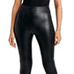 Leggings femininas de couro sintético de cintura alta BCBGMAXAZRIA, pretas, tamanho extragrande