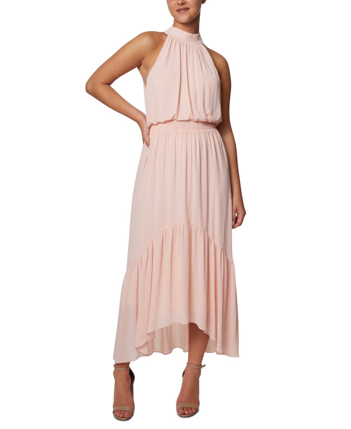 Vestido midi com decote halter e decote halter laranja Laundry By Shelli Segal