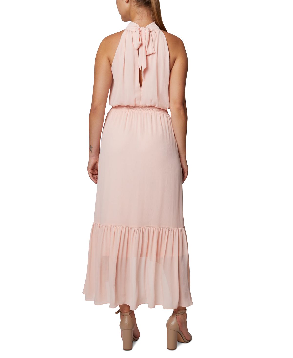 Vestido midi com decote halter e decote halter laranja Laundry By Shelli Segal