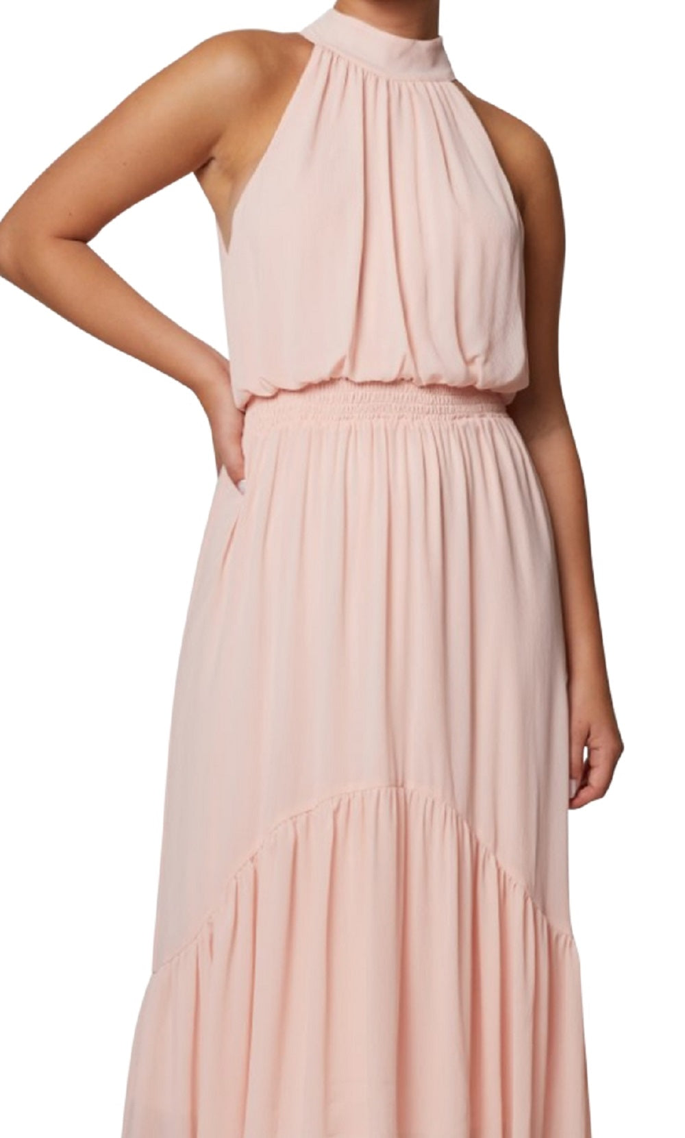 Vestido midi com decote halter e decote halter laranja Laundry By Shelli Segal