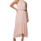 Vestido midi com decote halter feminino Laundry By Shelli Segal, laranja, tamanho 10