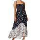 Vestido longo smocked com estampa floral preto Laundry By Shelli Segal para mulheres